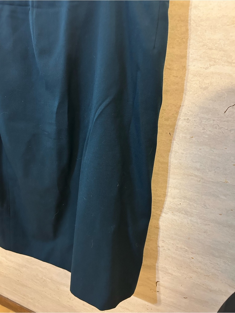 Vintage JH Collectibles Two Piece Skirt Suit, Teal 100% Wool - Picture 7 of 13